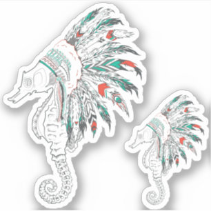 seahorse headdress sticker