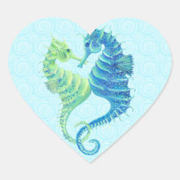 Seahorse Heart Sticker