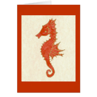 SEAHORSE IN ORANGE CARDS