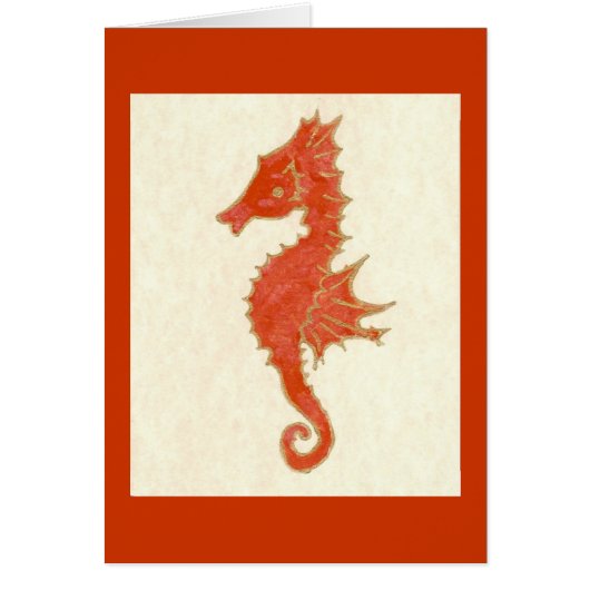 SEAHORSE IN ORANGE CARDS (Front)