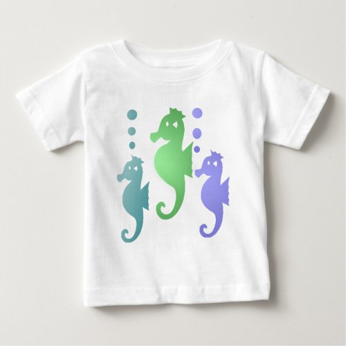 Seahorse Infant White T_shirt