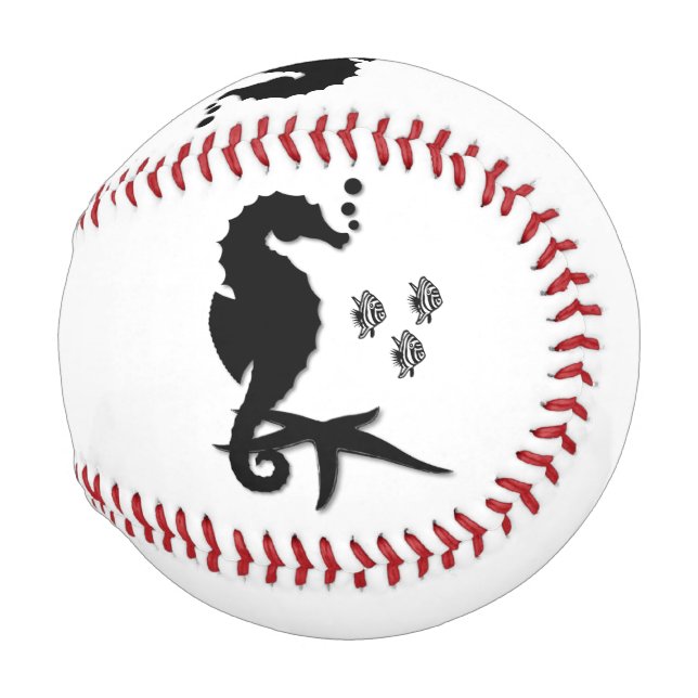 Seahorse Initialized Baseball (Back Left)