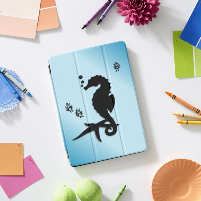Seahorse Into the Blue iPad Pro Cover (Desk)