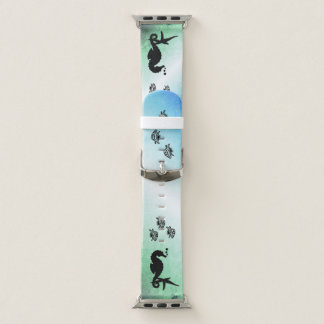 Seahorse Into the Green Apple Watch Band