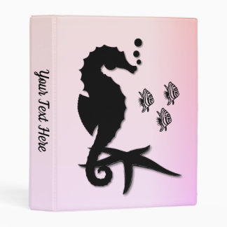 Seahorse Into the Pink Mini Binder