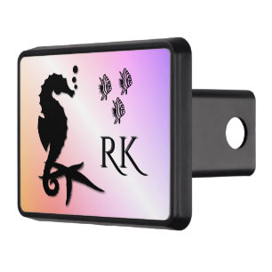 Seahorse Into the Purple Initialized Hitch Cover