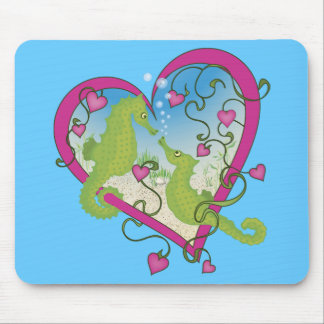 Seahorse Love Mouse Pad