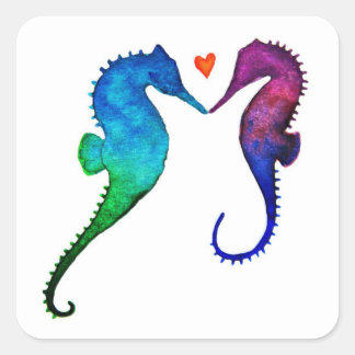 Seahorse Love Stickers