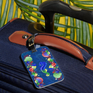 Seahorse luggage tag