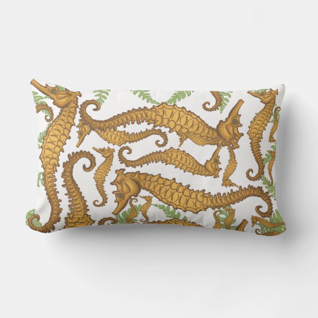 Seahorse Lumbar Pillow (Front)