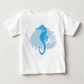 Seahorse marine life brush paint baby T-Shirt
