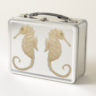 Seahorse Maureen Girard Serene Patience Strength  Metal Lunch Box