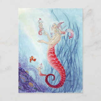 Seahorse merbabies! postcard