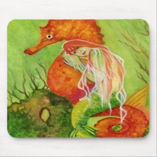 Seahorse mermaid fantasy Mousepad