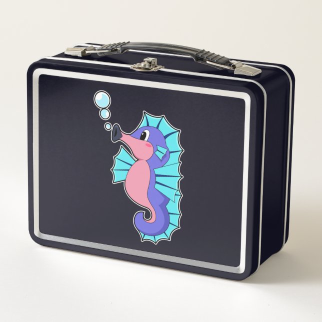 Seahorse Metal Lunch Box (Front)