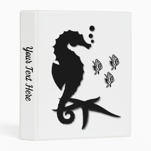 Seahorse Mini Binder (Front/Spine)