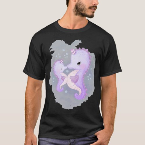 Seahorse Motherhood toon T_Shirt