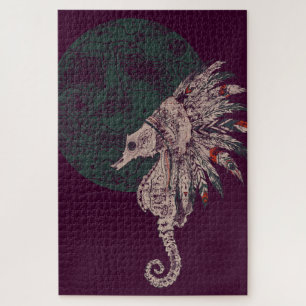 seahorse native night jigsaw puzzle