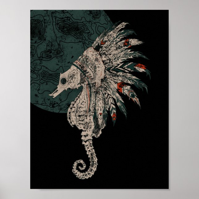 seahorse native night poster (Front)
