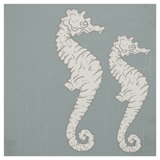 Seahorse Nautical Pattern Fabric