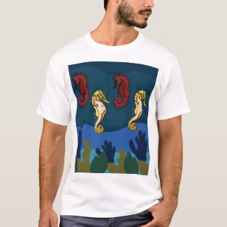 Seahorse Ocean Colorful Animal
