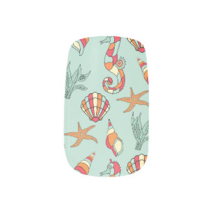 Seahorse Ocean Minx Nail Art