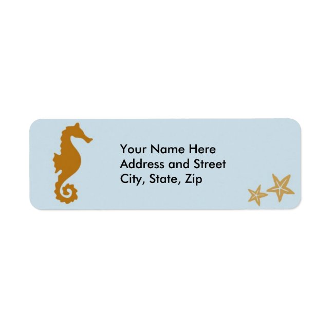 Seahorse on blue label (Front)
