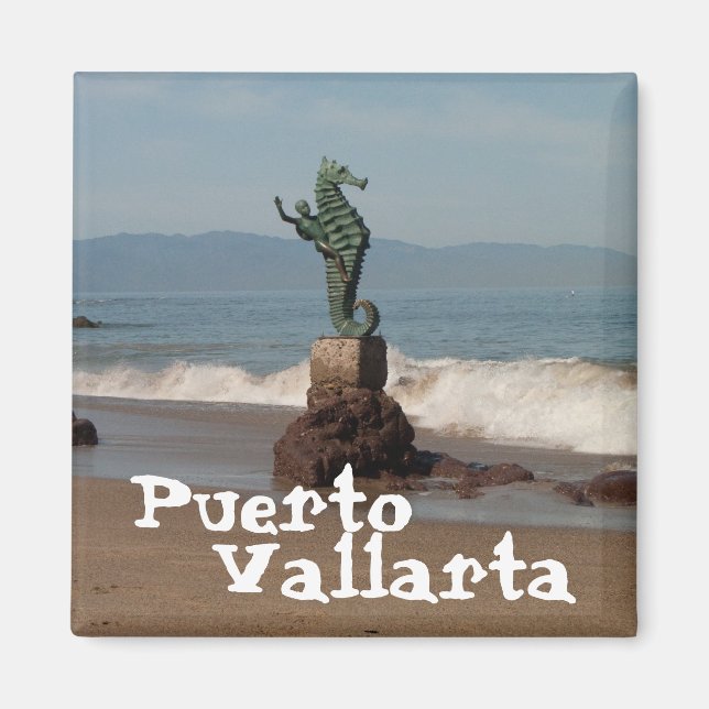 Seahorse Out of Water; Mexico Souvenir Magnet (Front)