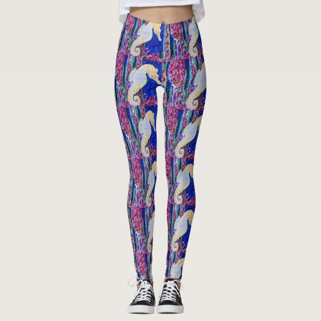 Seahorse Painting Leggings (Front)