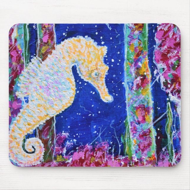 Seahorse Painting Mouse Pad (Front)