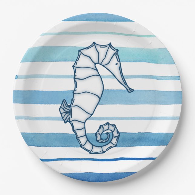 Seahorse Paper Plates (Front)