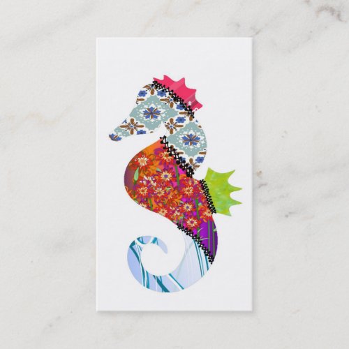 Seahorse Patchwork Pet Business Cards