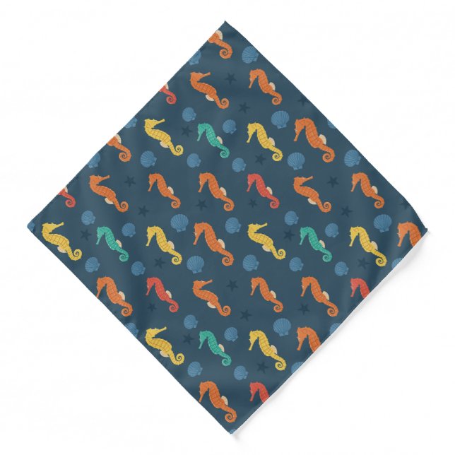 Seahorse Pattern Bandana (Front)