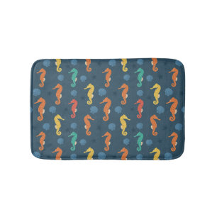 Seahorse Pattern Bath Mat