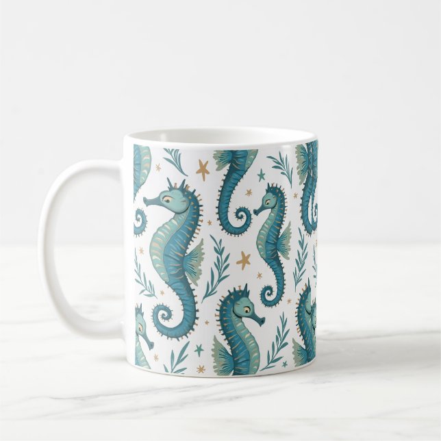 Seahorse pattern Mug (Left)