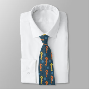Seahorse Pattern Neck Tie