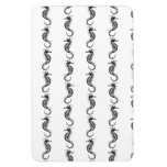 Seahorse Pattern with Antique Art Black & White Magnet