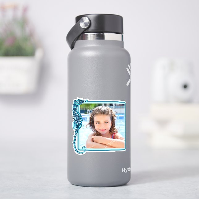 Seahorse Personal Photo Shaped Sticker (HydroFlask)