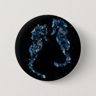 seahorse pinback button