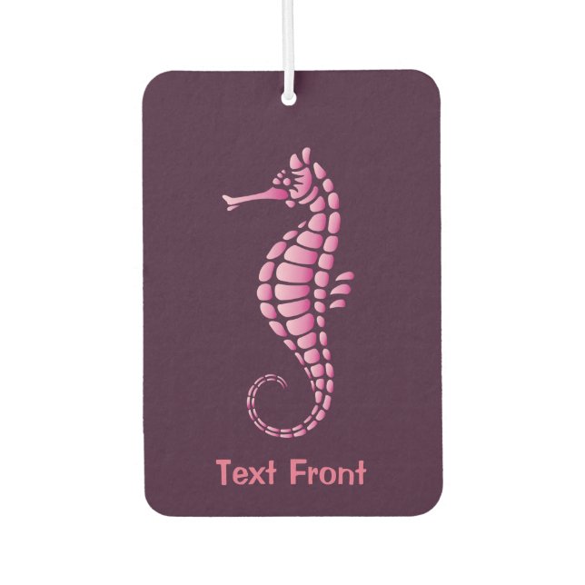 Seahorse Pink Air Freshener (Front)