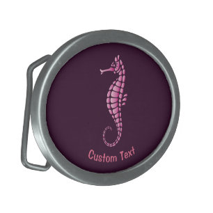 Seahorse Pink Belt Buckle