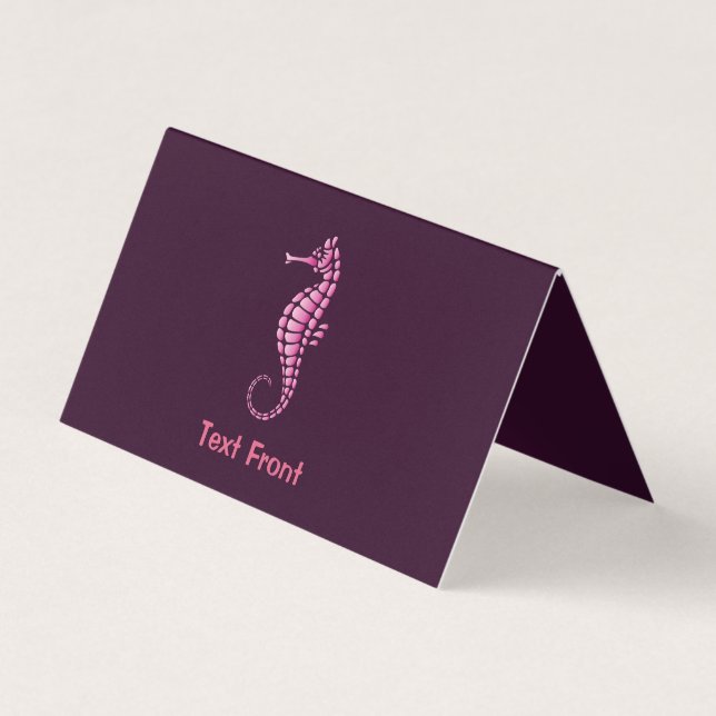 Seahorse Pink Business Card (Front)