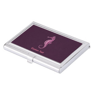 Seahorse Pink Business Card Case