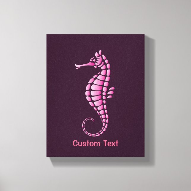 Seahorse Pink Canvas Print (Front)