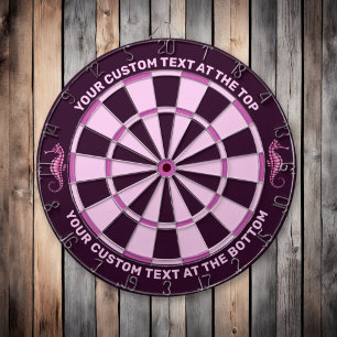 Seahorse Pink Dart Board