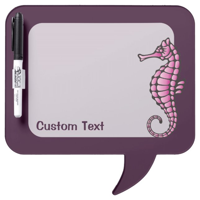 Seahorse Pink Dry Erase Board (Front)
