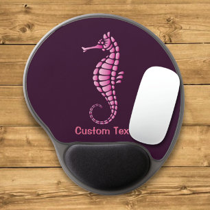 Seahorse Pink Gel Mouse Pad