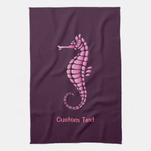 Seahorse Pink Kitchen Towel