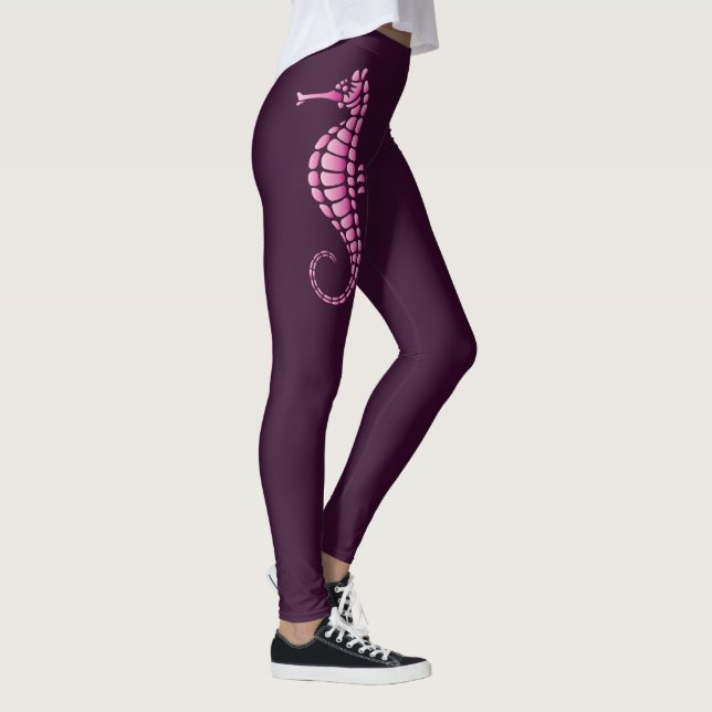 Seahorse Pink Leggings (Right)