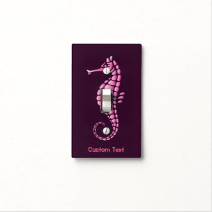 Seahorse Pink Light Switch Cover